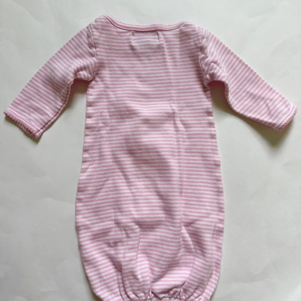 Mud Pie Baby Girl Pajamas Sleeper Gown Pink Stripe